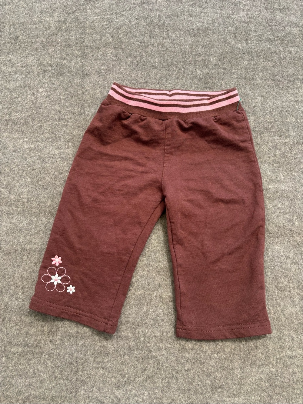 Vintage Snoopy Brown and pink capri pants size 12 months